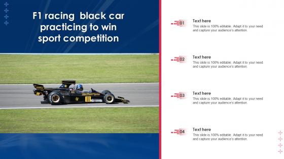 F1 Racing Black Car Practicing To Win Sport Competition
