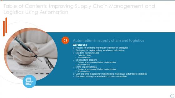 F235 Improving Supply Chain Management And Logistics Using Automation Table Of Contents