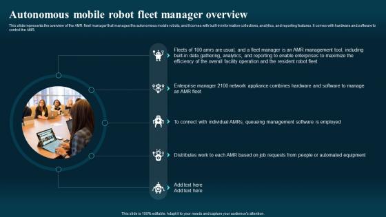 F875 Autonomous Mobile Robot Fleet Manager Overview Autonomous Mobile Robots Types
