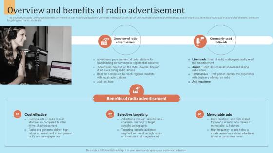 F949 Overview And Benefits Of Radio Advertisement Outbound Marketing Strategy For Lead Generation