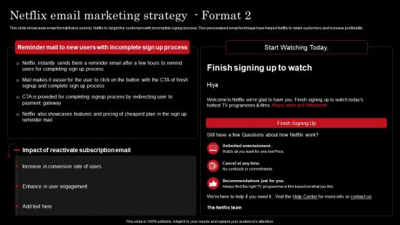 F952 Netflix Email Marketing Strategy Format 2 Netflix Strategy For Business Growth And Target Ott Market