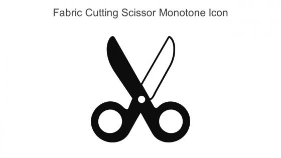 Fabric Cutting Scissor Monotone Icon In Powerpoint Pptx Png And Editable Eps Format