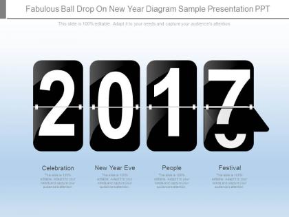 Fabulous ball drop on new year diagram sample presentation ppt