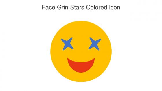 Face Grin Stars Colored Icon In Powerpoint Pptx Png And Editable Eps Format