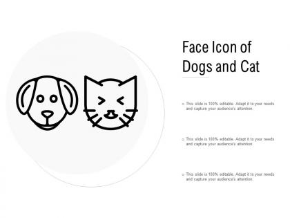 Face icon of dogs and cat