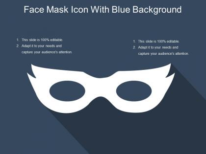 Face mask icon with blue background