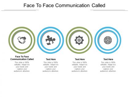 Face to face communication called ppt powerpoint presentation model example cpb