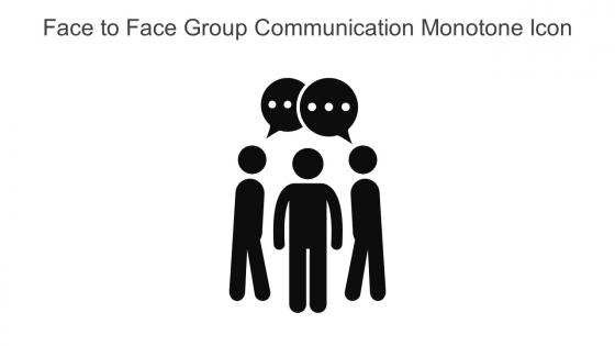 Face To Face Group Communication Monotone Icon In Powerpoint Pptx Png And Editable Eps Format
