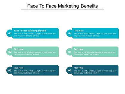 Face to face marketing benefits ppt powerpoint presentation gallery vector cpb