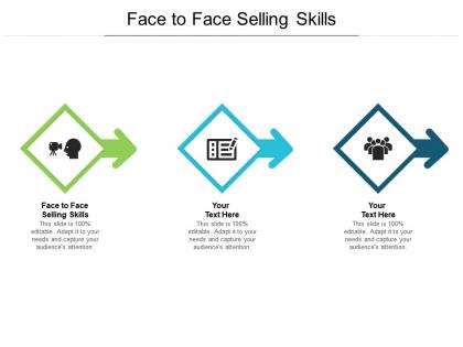 Face to face selling skills ppt powerpoint presentation layouts slide download cpb