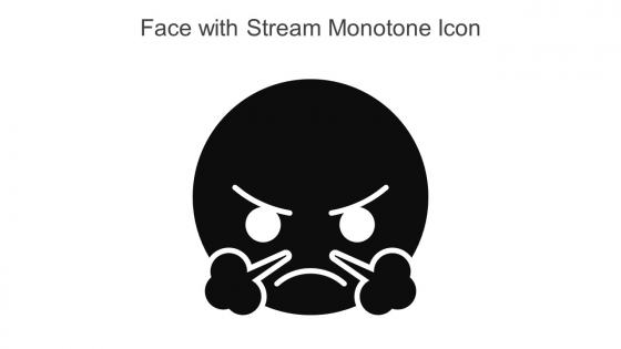 Face With Stream Monotone Icon In Powerpoint Pptx Png And Editable Eps Format