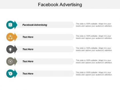 Facebook advertising ppt powerpoint presentation infographics deck cpb