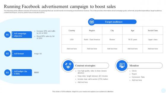 Facebook Advertising Strategy Running Facebook Advertisement Campaign To Boost Strategy SS V