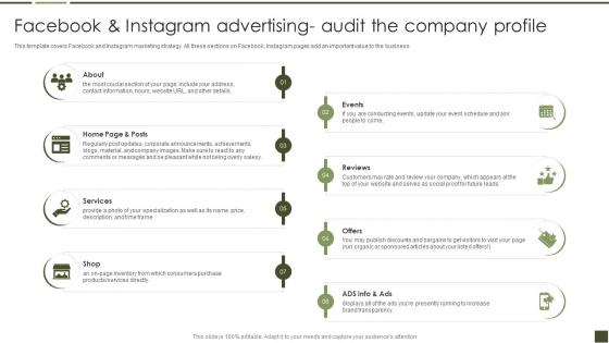 Facebook And Instagram Advertising Audit The Company Profile B2B Digital Marketing Playbook