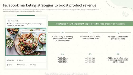 Facebook Marketing Strategies To Boost Product Revenue Launching A New Food Product