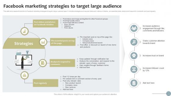 Facebook Marketing Strategies To Target Large Audience Finance Startup Business Go To Market Strategy SS