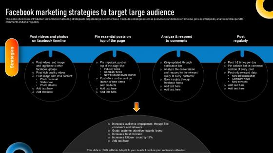 Facebook Marketing Strategies To Target Large Implementing Various Types Of Marketing Strategy SS