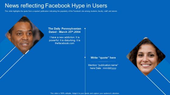 Facebook original news reflecting facebook hype in users
