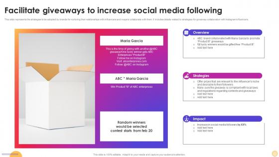 Facilitate Giveaways To Increase Social Media Instagram Influencer Marketing Strategy SS V