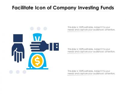 Facilitate icon of company investing funds
