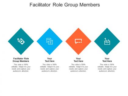 Facilitator role group members ppt powerpoint presentation file example introduction cpb