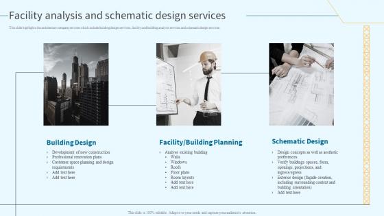 Facility Analysis And Schematic Design Services Architectural Planning And Design Services Company Profile