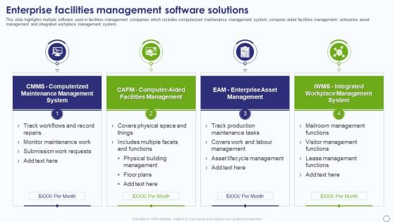 Facility Management Company Profile Enterprise Facilities Management Software Solutions