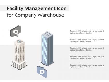 Facility management icon for company warehouse