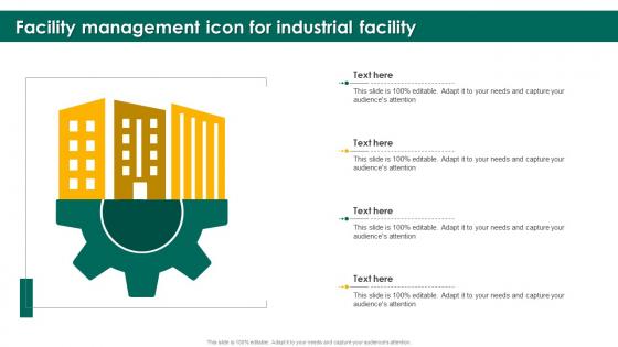 Facility Management Icon For Industrial Facility