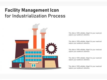 Facility management icon for industrialization process