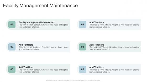 Facility Management Maintenance In Powerpoint And Google Slides Cpb