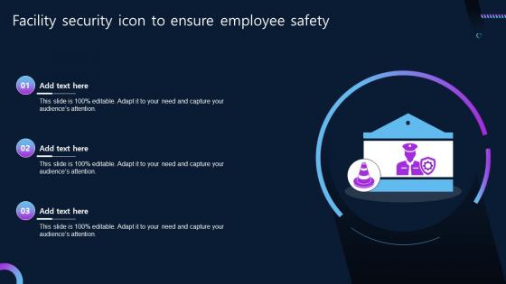 Facility Security Icon To Ensure Employee Safety