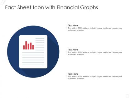 Fact sheet icon with financial graphs