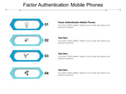 Factor authentication mobile phones ppt powerpoint presentation model deck cpb