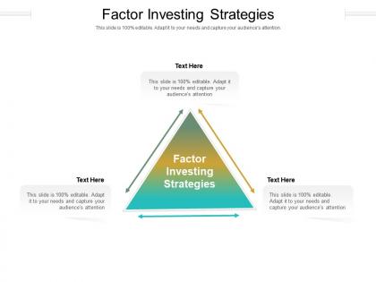 Factor investing strategies ppt powerpoint presentation model inspiration cpb