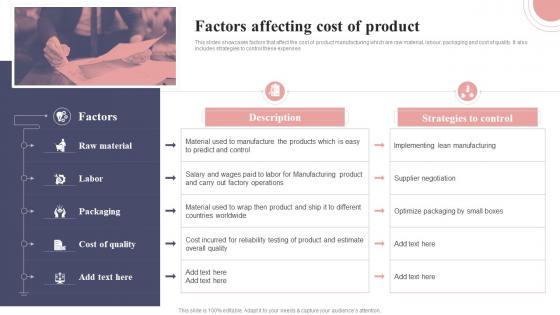 Factors Affecting Cost Of Product Focus Strategy For Niche Market Entry