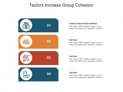 Factors increase group cohesion ppt powerpoint presentation outline templates cpb