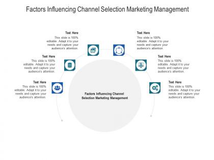 Factors influencing channel selection marketing management ppt powerpoint presentation layouts shapes cpb