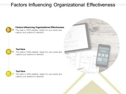 Factors influencing organizational effectiveness ppt powerpoint presentation show slideshow cpb