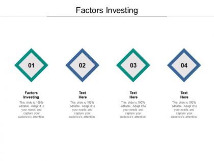 Factors investing ppt powerpoint presentation outline outfit cpb