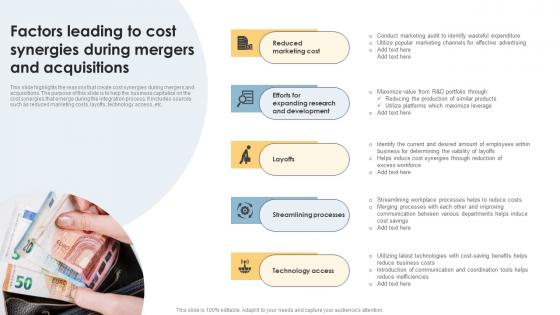 Factors Leading To Cost Synergies During Mergers And Acquisitions