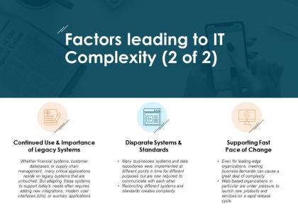 Factors leading to it complexity technology ppt powerpoint presentation ideas background