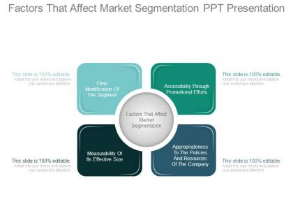 Factors that affect market segmentation ppt presentation