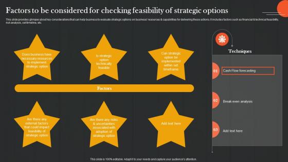 Factors To Be Analyzing And Adopting Strategic Option Strategy SS V