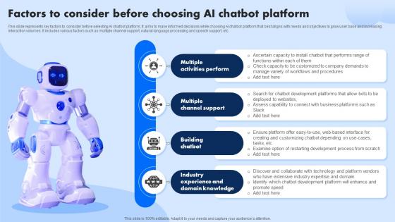 Factors To Consider Before Choosing AI Chatbot Platform