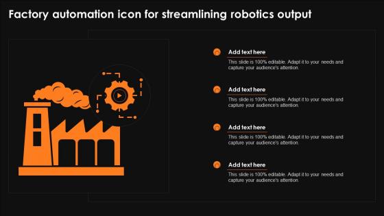 Factory Automation Icon For Streamlining Robotics Output