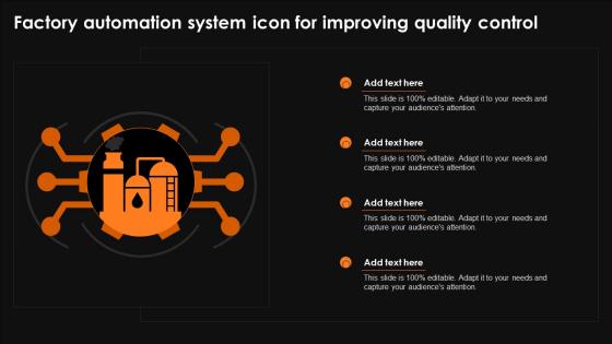 Factory Automation System Icon For Improving Quality Control