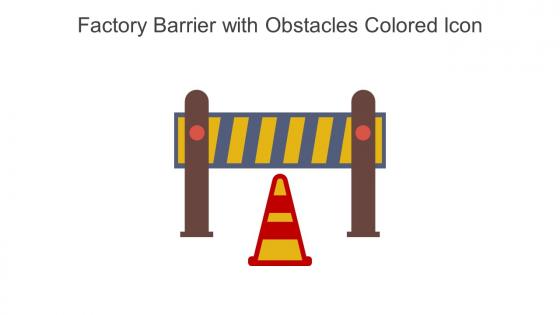 Factory Barrier With Obstacles Colored Icon In Powerpoint Pptx Png And Editable Eps Format