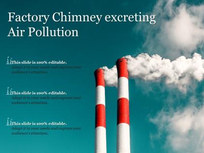 Factory chimney excreting air pollution