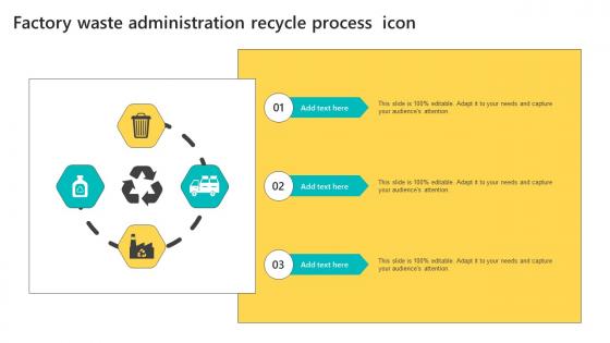Factory Waste Administration Recycle Process Icon